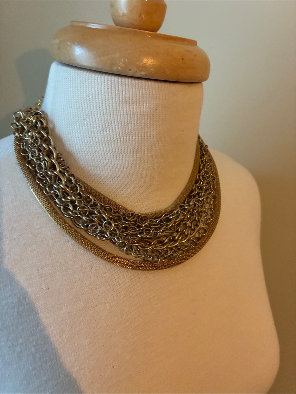Layered Gold-Tone Chain Statement Necklace - Women Jewelry